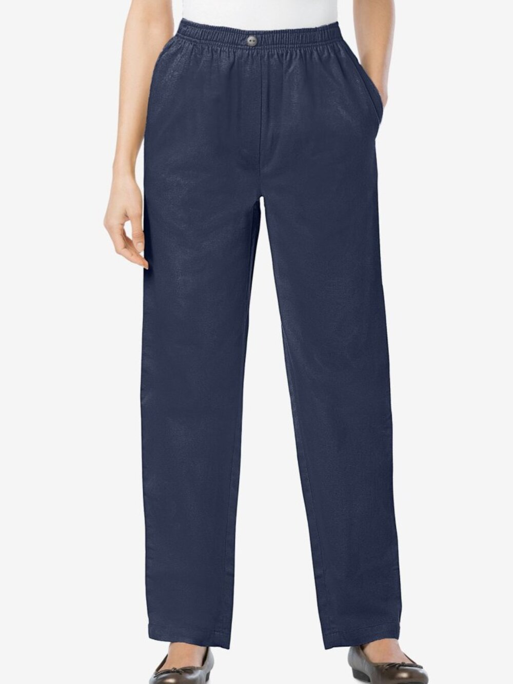 Women Within Straight Leg Jeans Size 16W-Navy NWT